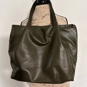 Neiman Marcus Olive Green Tote Bag